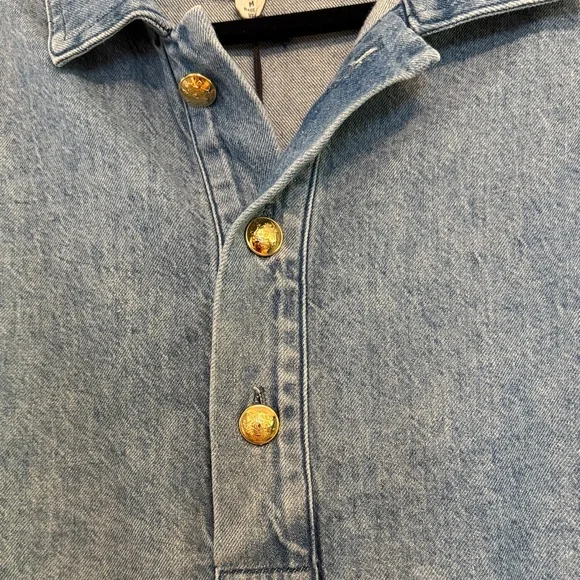 Nili Lotan Denim Blue Button-Up Shirt NWT - Picture 3 of 6